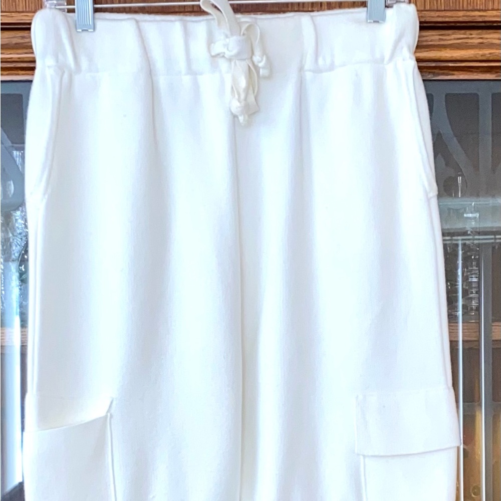 NWOT Zara Heavy Winter White Knit Cargo Joggers Sz S